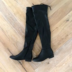 Black Thigh-High Boots